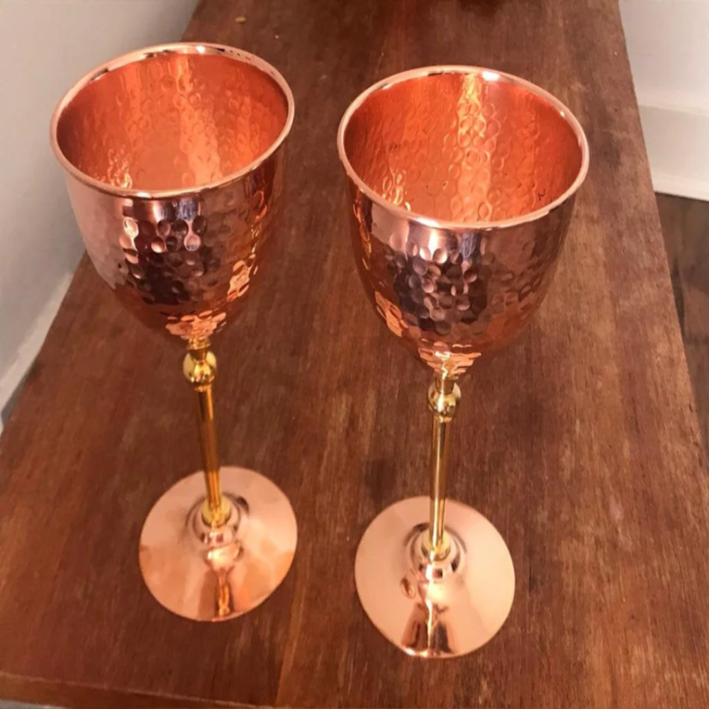 Brass Wine Glass Set - Image 4