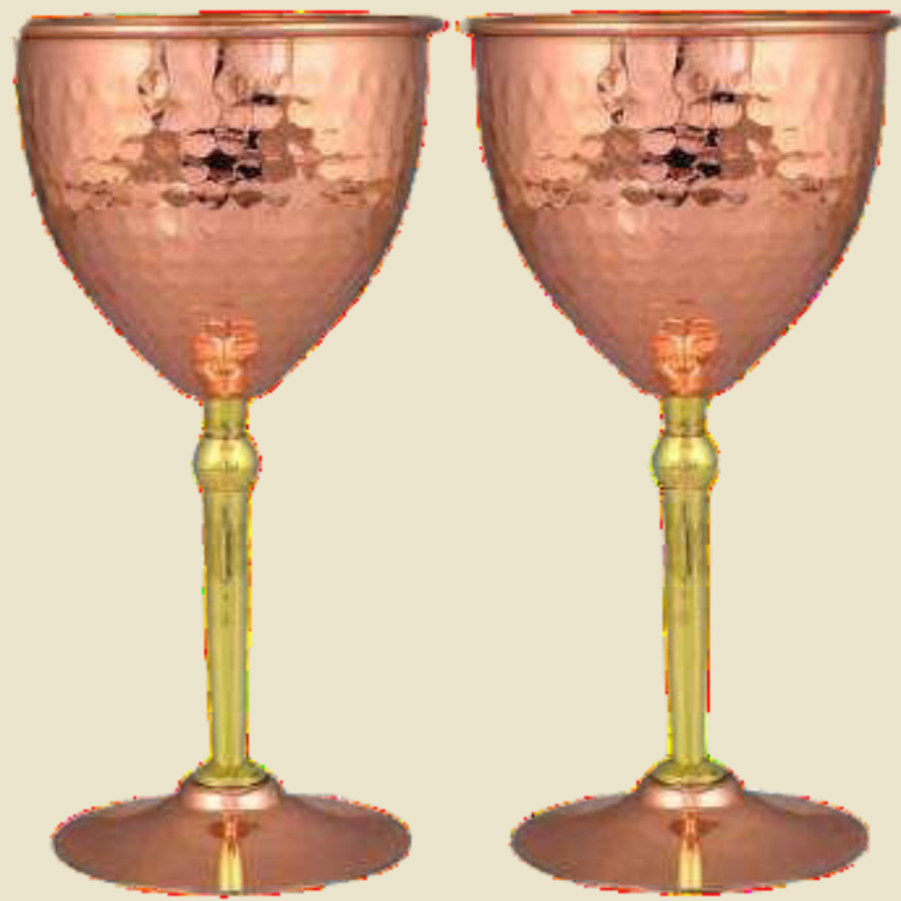 Copper Wine Glass Set