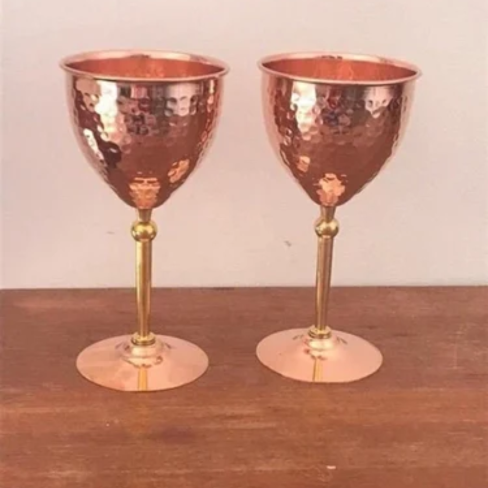 Copper Wine Glass Set - Image 3