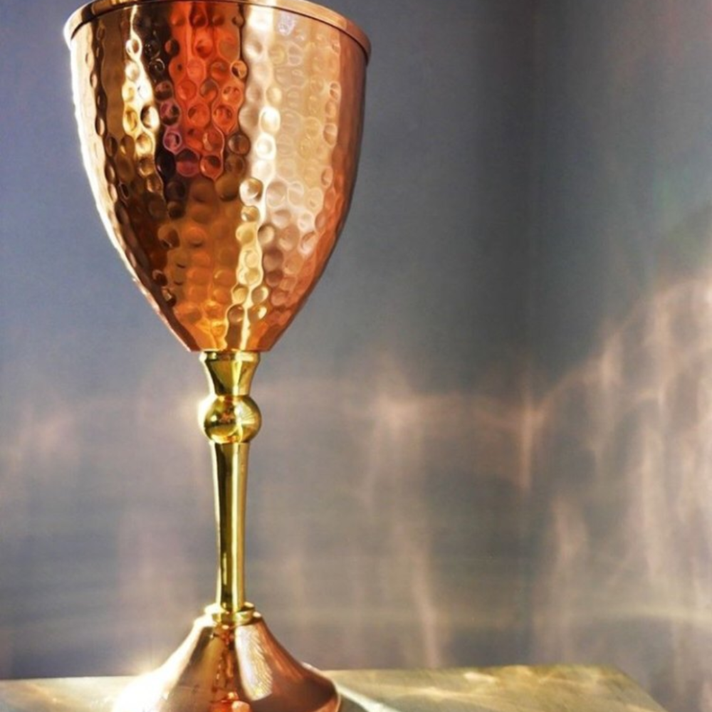 Brass Wine Glass Set - Image 2