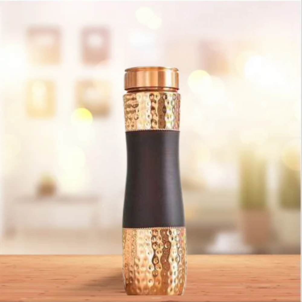 Brunette Curve Hammered Copper Bottle