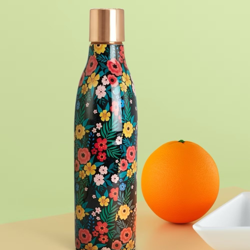 Floral Print Meenakari Bottle