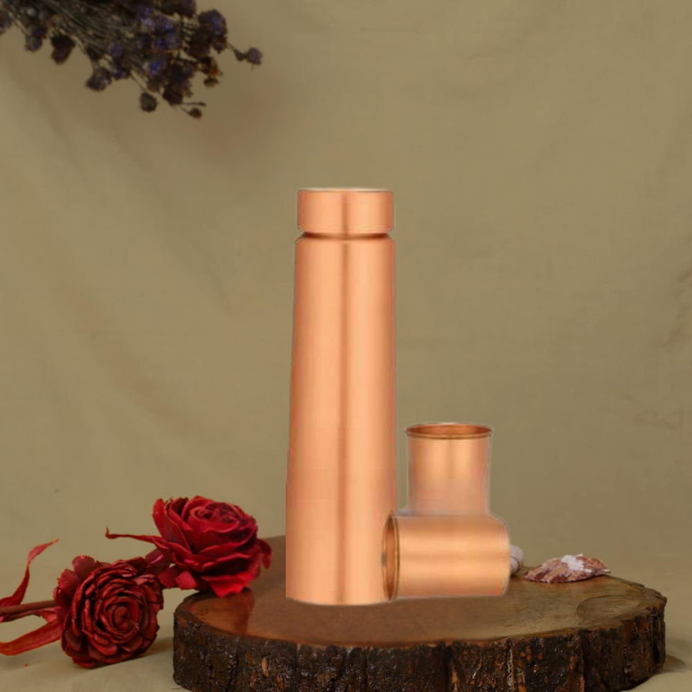 PLAIN TOWER COPPER BOTTLE GIFT SET