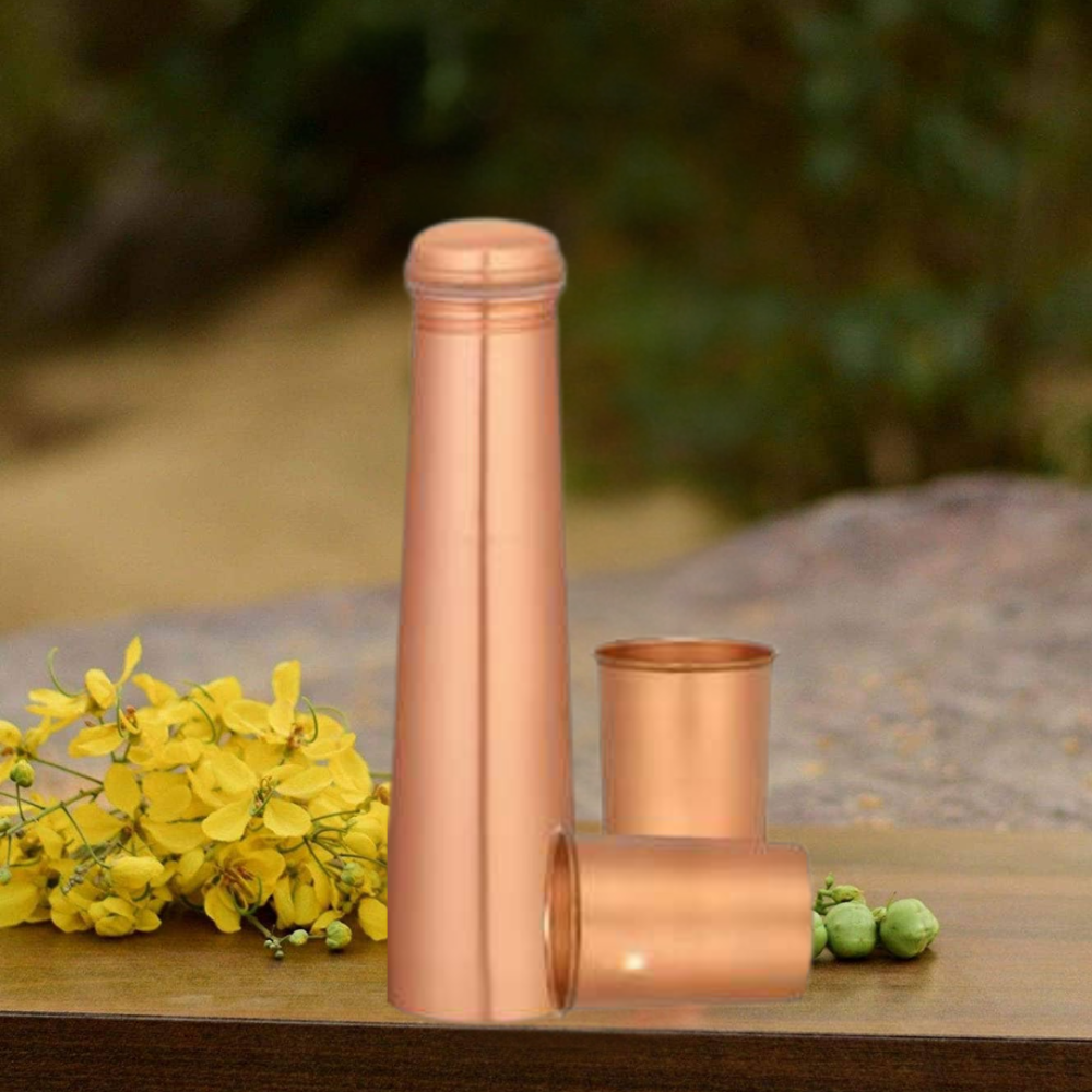 PLAIN CONE COPPER BOTTLE GIFT SET