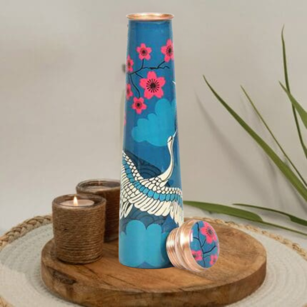 Q7 PEACOCK PRINT MEENAKARI BOTTLE