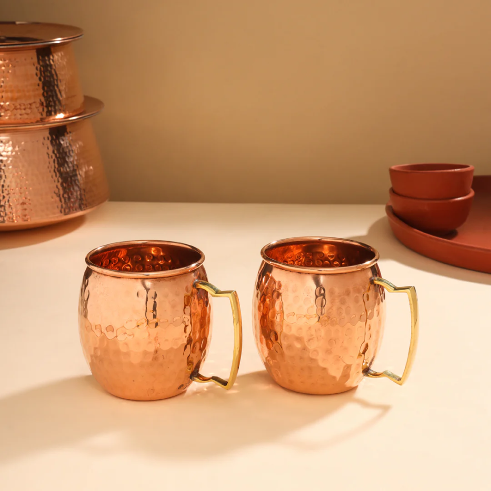 Copper Hammered Design Moscow Mule Beer Mug